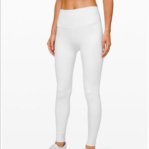Size 0 length 28 lululemon white align leggings